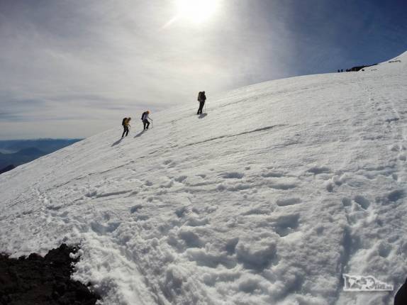 Subindo o vulcão Villarrica, região de Pucón, no sul do Chile (foto de Haroldo Junqueira)